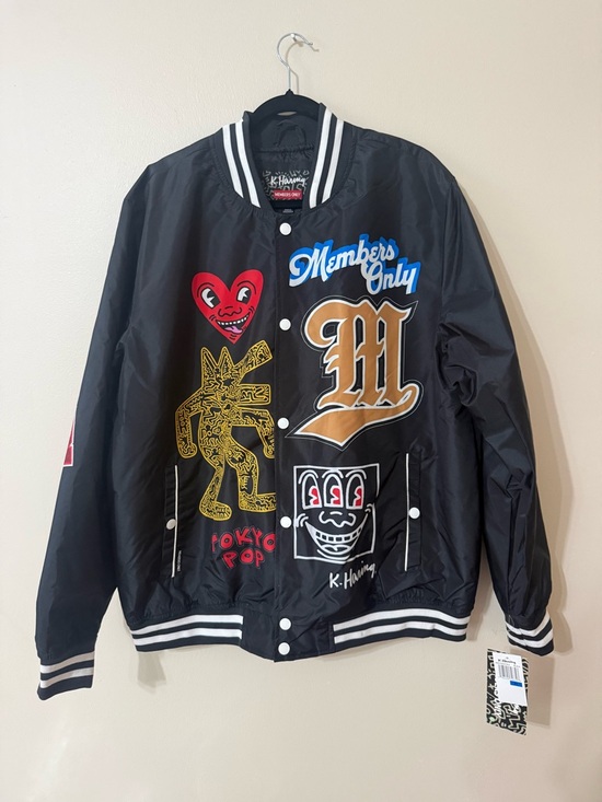 Members Only Other - Members Only × Keith Haring size XL Andy Mouse Bomber Jacket Black, Gorgeous